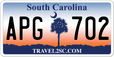 SC license plate APG702