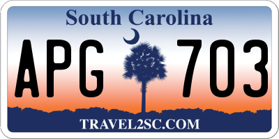 SC license plate APG703