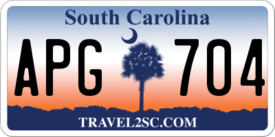 SC license plate APG704
