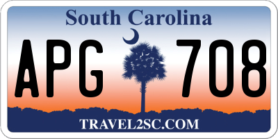 SC license plate APG708