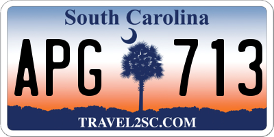 SC license plate APG713
