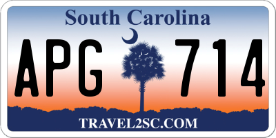 SC license plate APG714
