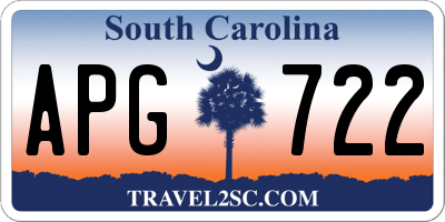 SC license plate APG722