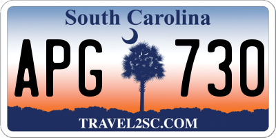 SC license plate APG730