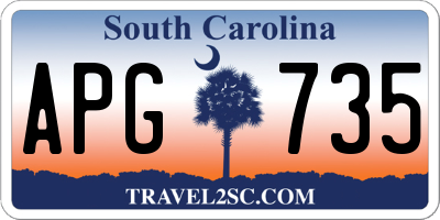 SC license plate APG735
