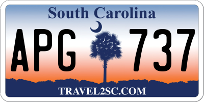 SC license plate APG737
