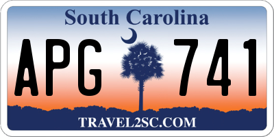 SC license plate APG741