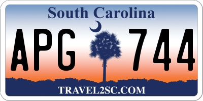 SC license plate APG744
