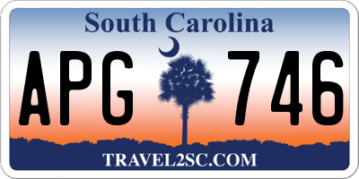 SC license plate APG746