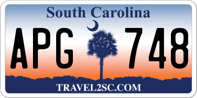 SC license plate APG748