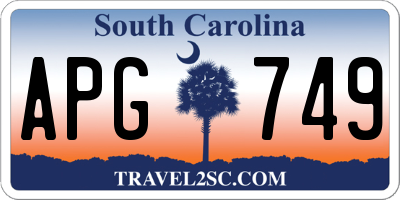 SC license plate APG749