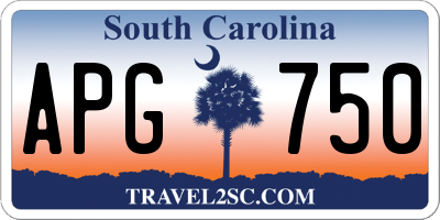 SC license plate APG750