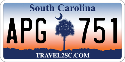 SC license plate APG751