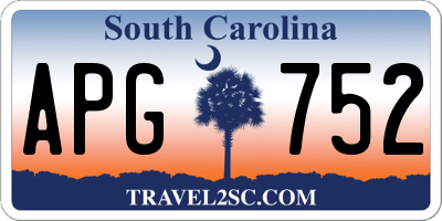 SC license plate APG752