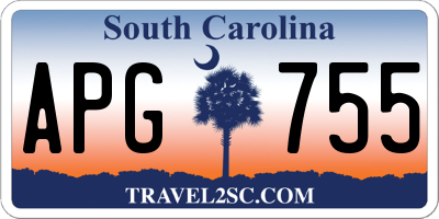 SC license plate APG755