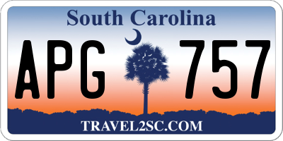 SC license plate APG757