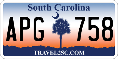SC license plate APG758