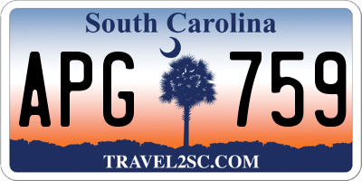 SC license plate APG759