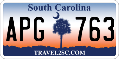 SC license plate APG763