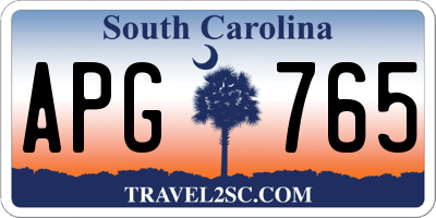 SC license plate APG765