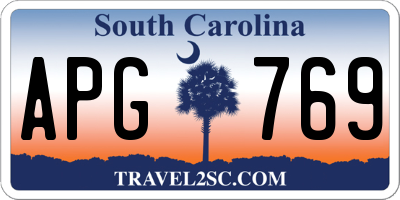 SC license plate APG769