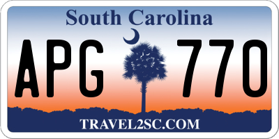 SC license plate APG770