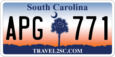 SC license plate APG771