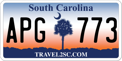 SC license plate APG773