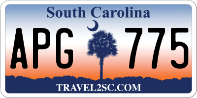 SC license plate APG775