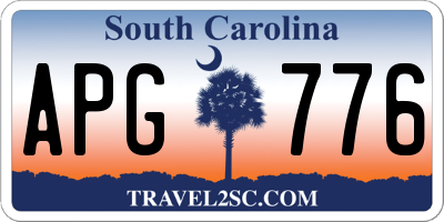 SC license plate APG776