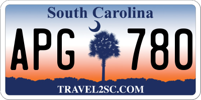 SC license plate APG780