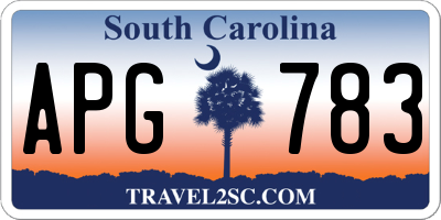SC license plate APG783
