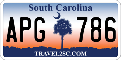 SC license plate APG786