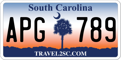 SC license plate APG789
