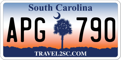 SC license plate APG790