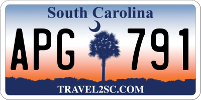 SC license plate APG791