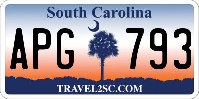 SC license plate APG793