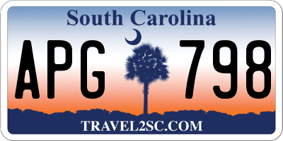 SC license plate APG798