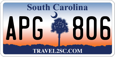 SC license plate APG806