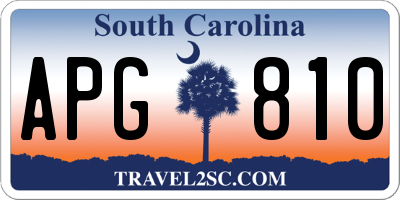SC license plate APG810