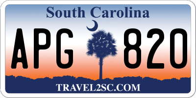 SC license plate APG820