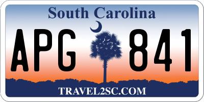 SC license plate APG841