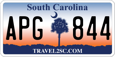 SC license plate APG844