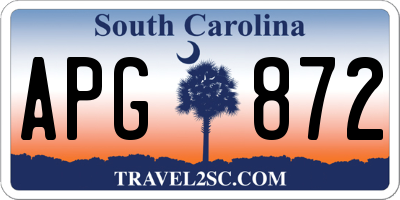 SC license plate APG872