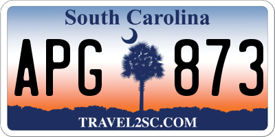 SC license plate APG873