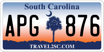 SC license plate APG876