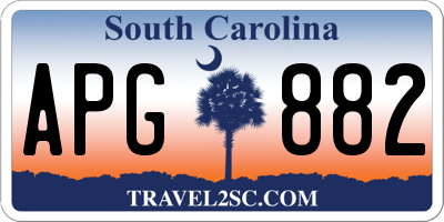 SC license plate APG882