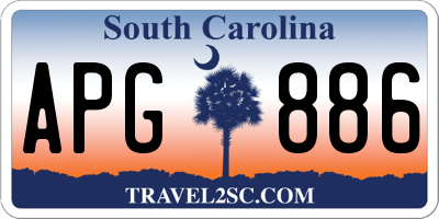SC license plate APG886