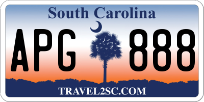 SC license plate APG888