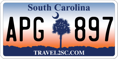 SC license plate APG897